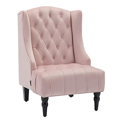 Pink Velvet High Wing Back Accent Chair for Living Kenya Ubuy