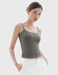 PUMIEY Womens Tank Tops Square Neck Sleeveless