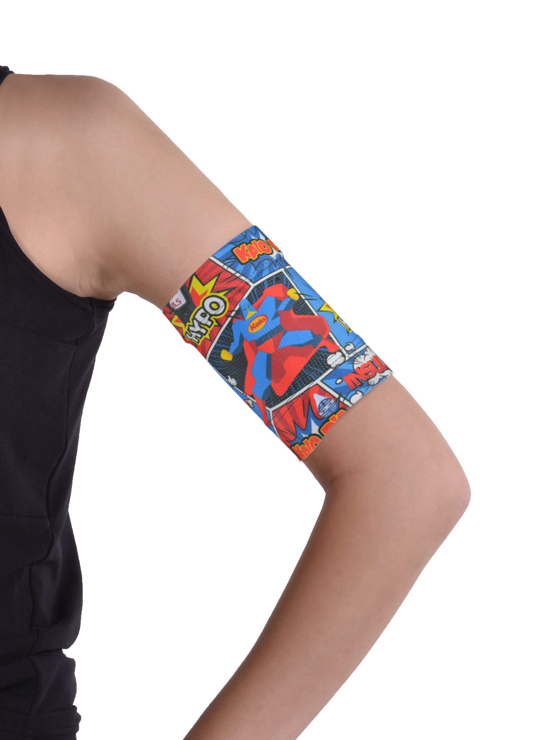 Dia-Band KIDS, armband for CGM Freestyle Libre, Medtronic, Dexcom or Omnipod - Comfortable and reusable diabetic armband for glucose sensor. (Junior.L (20-22cm))
