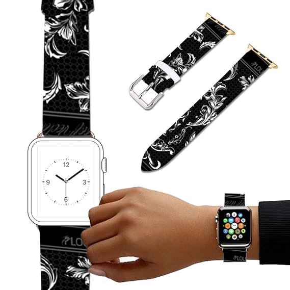 Amazon.com: For Apple Watch, Natural color Floral Printed ...