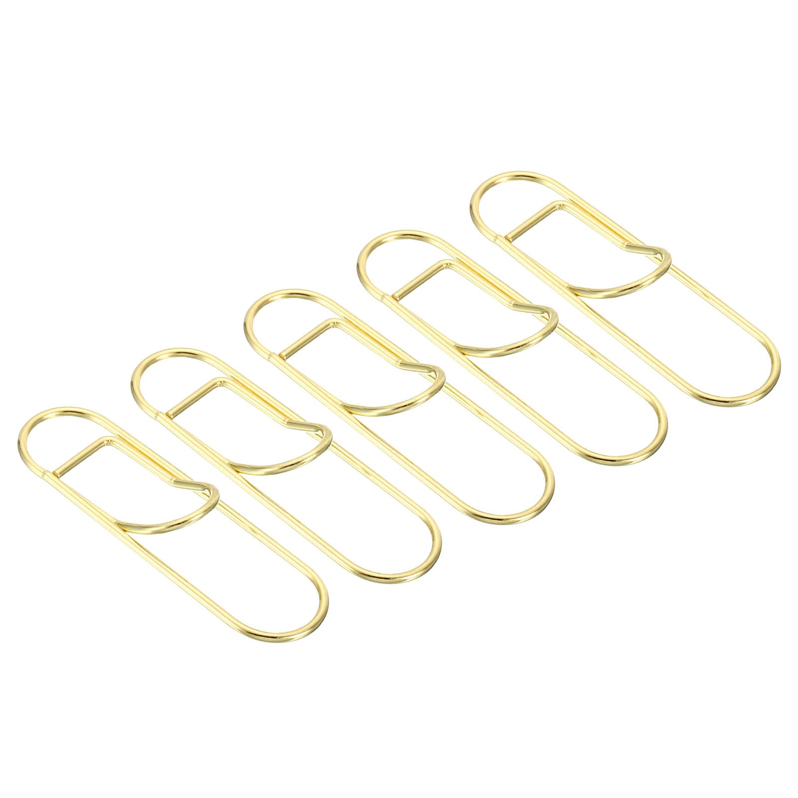 PATIKIL 2" Metal Pen Clip, 5 Pack Pen Holder Clip Pencil Clip Pen Clip Holder Pen Holder for Notebook Clipboard Book Journal, Golden