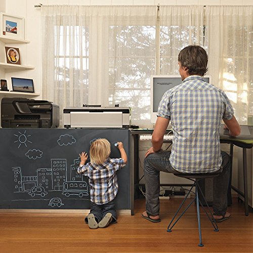 Chalk Paper, UnityStar Removable Chalkboard Contact Paper Wall Decals Stickers with 1 Liquid Chalk Marker & 5 Colors Chalks for Home Office School Blackboard Restaurant Menu, 17.7" X 78.7"