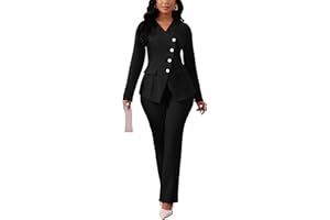 MINTSNOW Pant Suits for Women Dressy Long Sleeve Blazer Jackets and High Waisted Wide Leg Pants Sets 2 Piece Work Outfit 2025