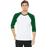 Unisex Three-Quarter Sleeve Baseball Tee - Deep Heather/ Black