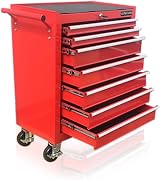 US PRO Red Steel Tool Chest Roller Cabinet 7 Drawers Work Storage Box view 7