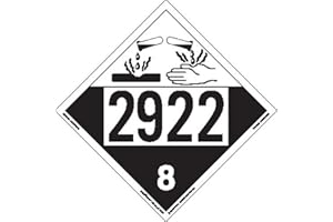 Labelmaster ZT4-2922 UN 2922 Corrosive Hazmat Placard, Tagboard (Pack of 25)