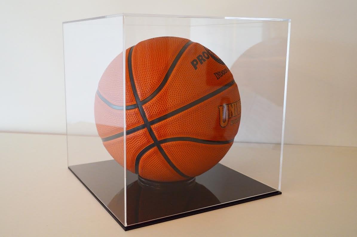 Basketball Schaukasten Display Cube / Würfel / Vitrine aus Acryl Glas