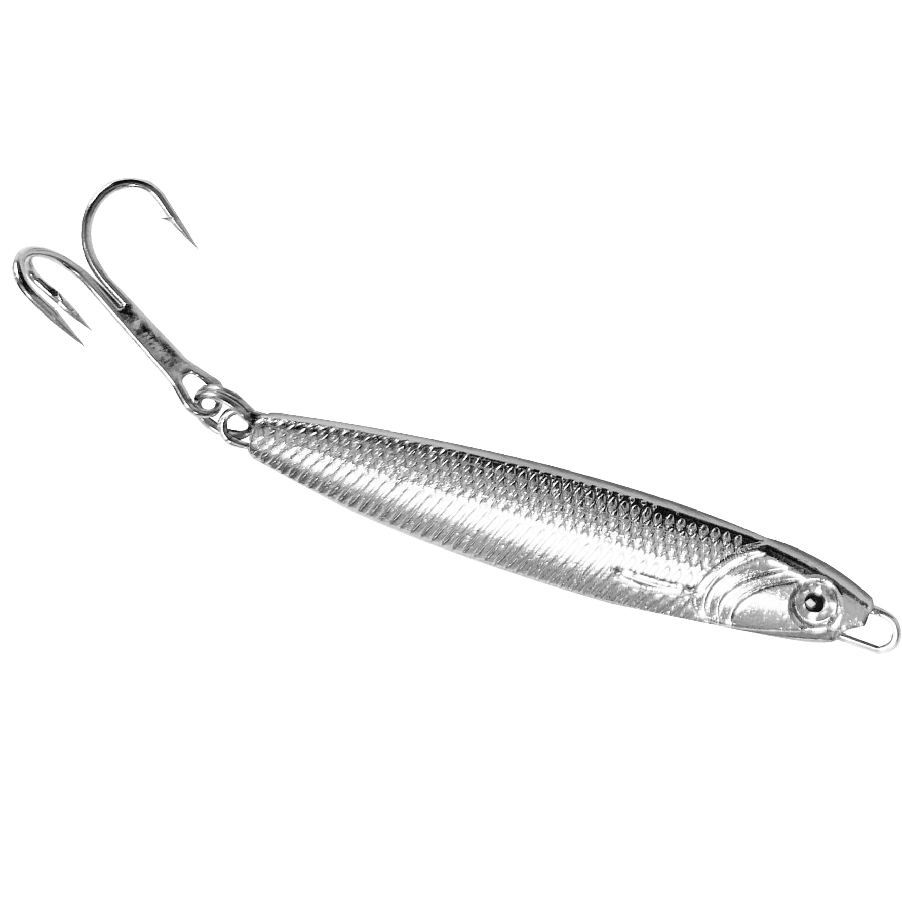 Fishing Spinner Lures for Mackerel Cod Bass Pike - Silver Minnow Stinger Spinning Lure Saltwater Sea Fishing Accessories 20g 30g 40g 60g (2 x 40g)