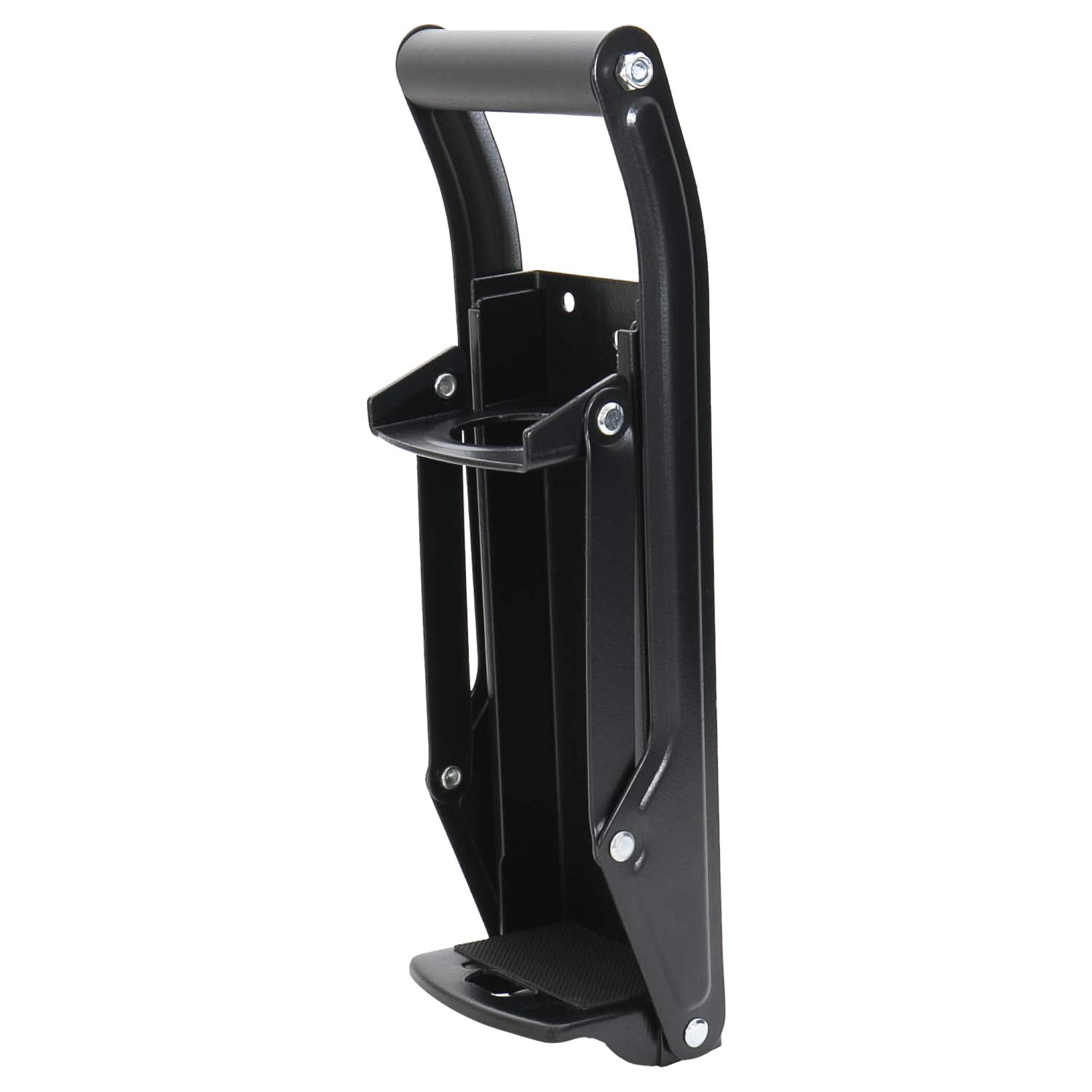 HMF Can Crusher with Bottle Opener, Black, 500 ml, Plastic, Wall Mounted