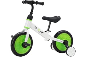 UBRAVOO Trike to Bike Riding Tricycles for Boys Girls 2-5, Fit 'n Joy Kids Balance Bike with Pedals & Training Wheels Options, 4-in-1 Starter Toddler Training Bicycle