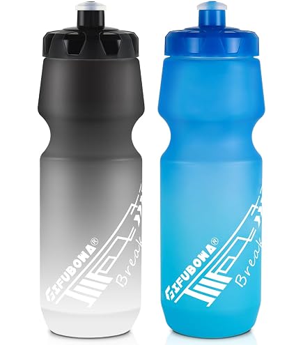 2 Pack Bike Water Bottle, Squeeze Water Bottle Leakproof BPA Free 24oz