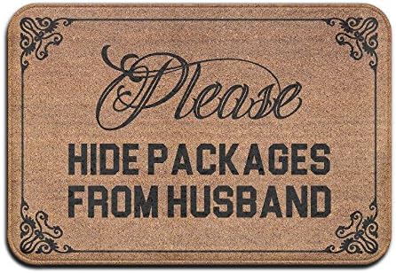 Please Hide Packages From Husband Super Absorbent Anti-Slip Mat,Coral Carpet,Carpet Door Mat,Carpet,Carpet,Door Mat,40x60 Cm