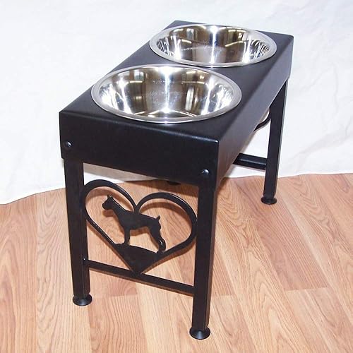 Amazon Com Elevated Double Bowl Dog Feeder Stand For Boxer 16