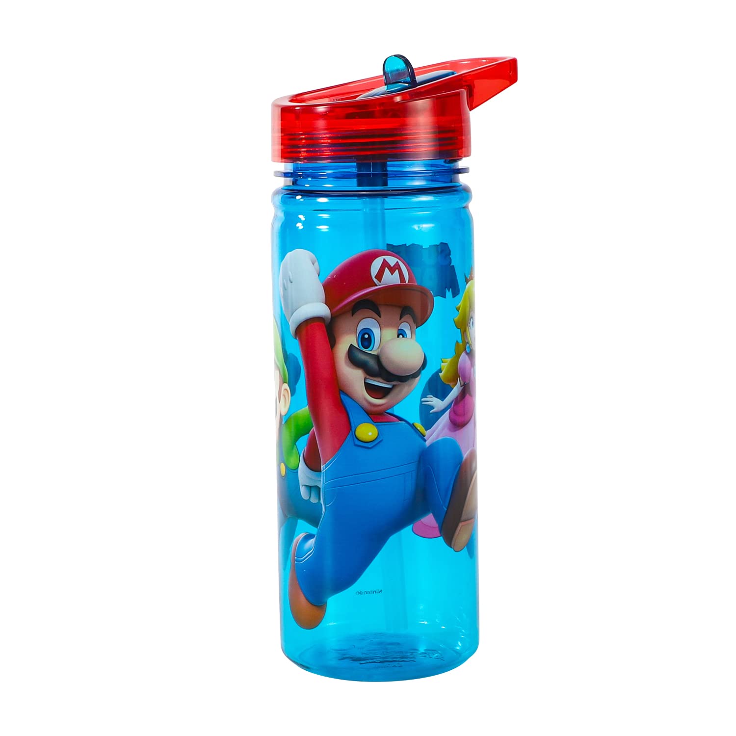 Stor Super Mario 580ml Water Bottle for Kids, School Drinks Bottle Made of Durable Tritan BPA Free