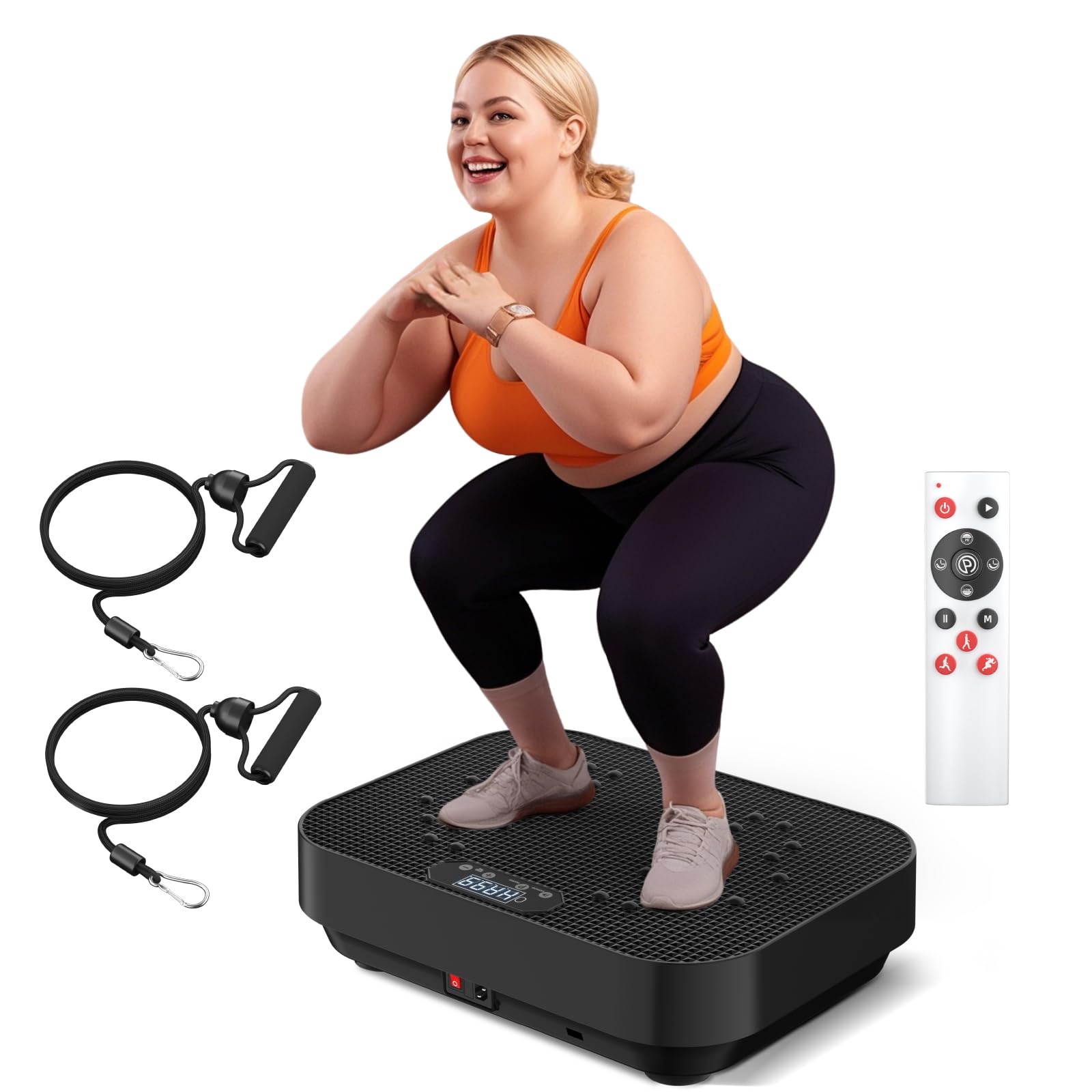 Photo 1 of Vibration Plate Exercise Machine, 2025 Upgraded Fitness Vibrating Lymphatic Drainage Full Body Workout Shaker for Weight Loss, Featuring a 330 Lbs Capacity Vibrate Fitness Platform with 8 Modes