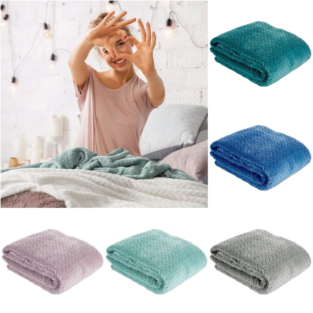 Design91 Cindy Blanket, Cuddly Blanket, Very Soft and Fluffy, Microfibre, 150 x 200 cm, Silver