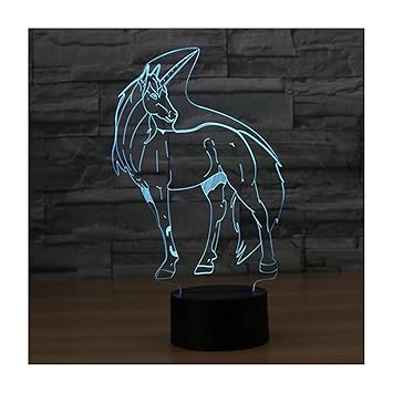 3D Lámpara óptico Illusions Luz Nocturna, EASEHOME LED Lámpara de Mesa Luces de Noche para