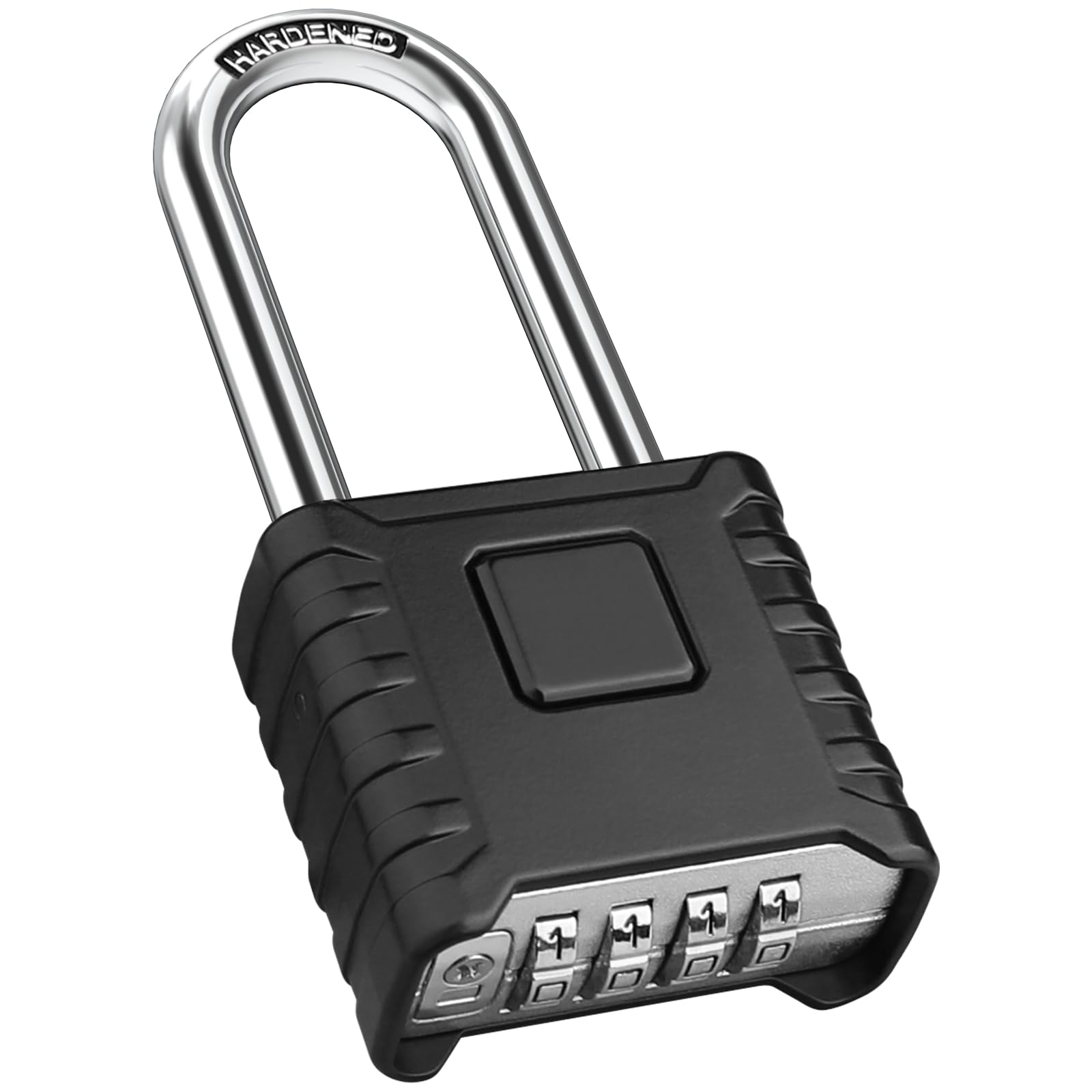 Photo 1 of 2.3in Long Shackle Combination Padlock, Diyife Large Heavy Duty Outdoor Padlock [One-Touch Unlocking] [Weatherproof] Design of Hidden Password, High Security for Locker, Gym, Garden, Fences