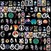 KONLOY stickers Pack,NASA Stickers for Laptop [105PCS],Space Explorer Galaxy Vinyl Decals for Water Bottle Hydro Flask Car Skateboard Luggage, Spaceman Spacecraft Universe Planet Logo Graffiti Sticker