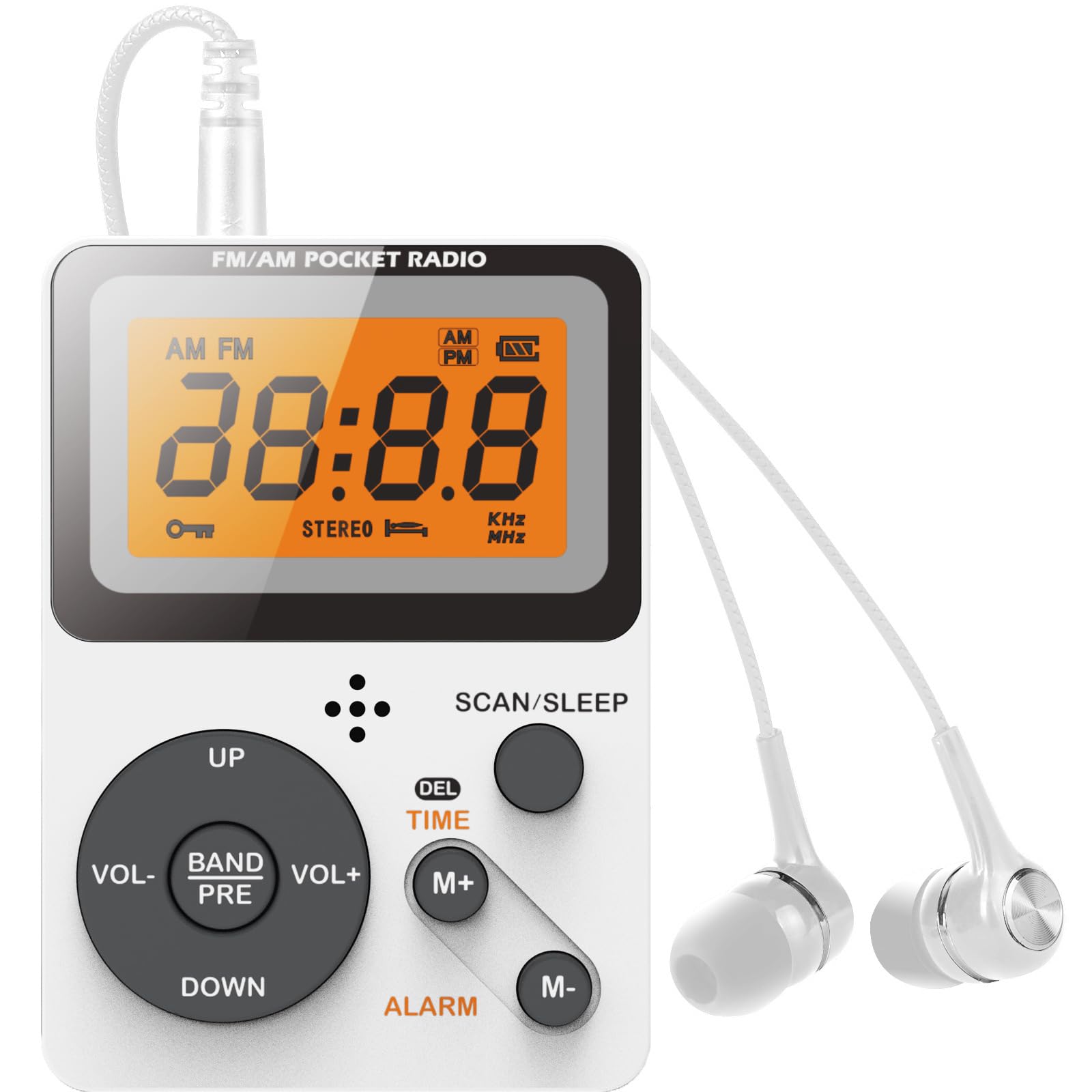Pocket AM FM Radio, Personal Portable Digital Radio with Stereo ...