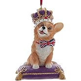 Queen's Corgi On Pillow Christmas Ornament