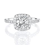 MDFUN 18K White Gold Plated Cubic Zirconia Promise