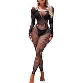 Buitifo Woman Hollow Out Fishnet Body Stocking Mesh Lingerie | Sexy Nightwear Nylon Body Suit Jumpsuit Cute Outfits Party Club Wear
