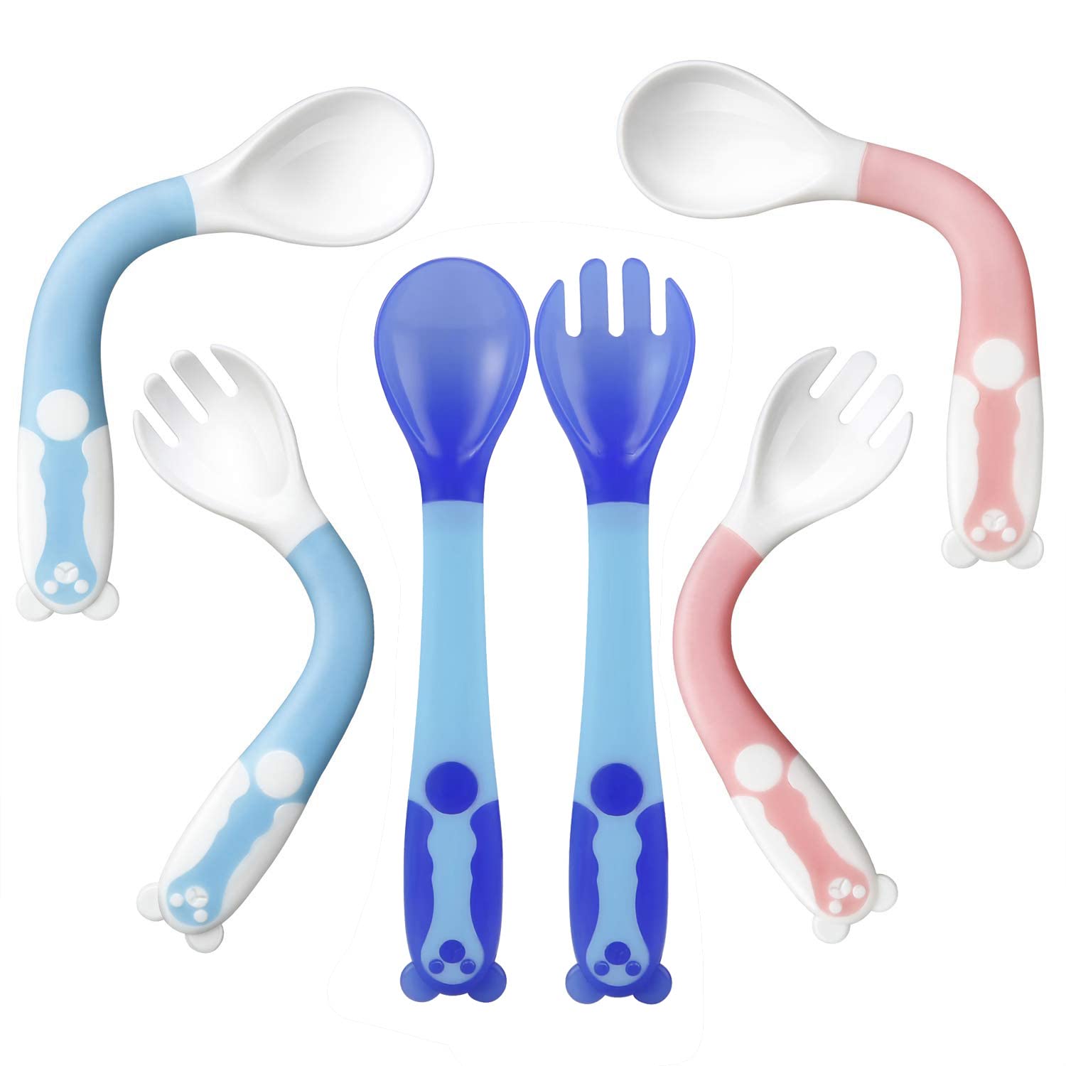 Photo 1 of PandaEar Baby Bendable Utensils Spoons| Training Learning Feeding for Kids Toddlers Children and Infants| BPA Free 3 Sets| Great Gift Set | Easy Grip Fork Tableware