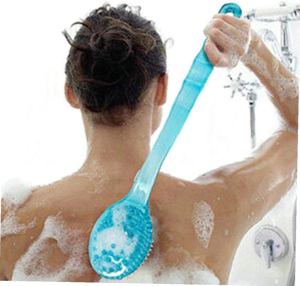 BYFRI Plastic Back Scrubber Long Handle Shower Brush Exfoliation Accessories
