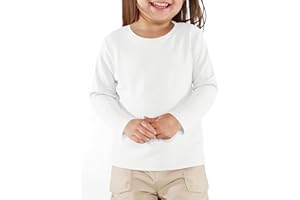 Haloumoning Toddler Baby Girls Long Sleeve T Shirt Little Kids Fall Crew Neck Tops Casual Tees 3-10 Years