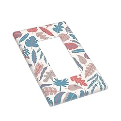 Boho Leaves Light Switch Cover Decorative Single