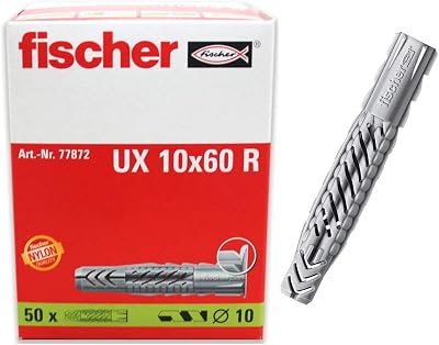 fischer Universal Plug UX 50 Plugs 10x60mm Gray - All Building Materials