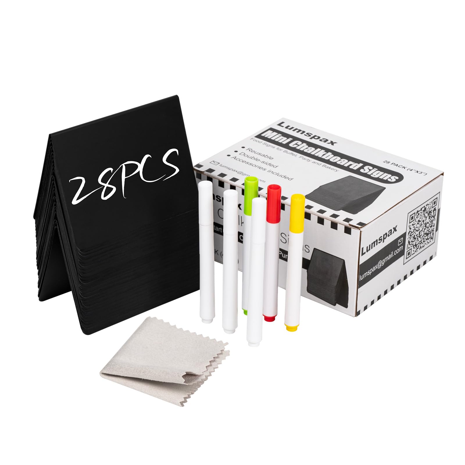 Photo 1 of Lumspax 4" x 3" Mini Chalkboard Signs for Food, 28 Pack Mini Table Chalkboard Signs for Buffet, Reusable Drink and Food Signs for Buffet Display, Party and Bakery