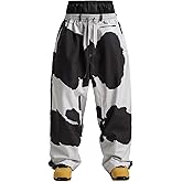 GSOU SNOW Mens Snow Pants Women Baggy Snowboard Pants Loose Fit Insulated Windproof Waterproof for Ski Hiking Winter Outdoor