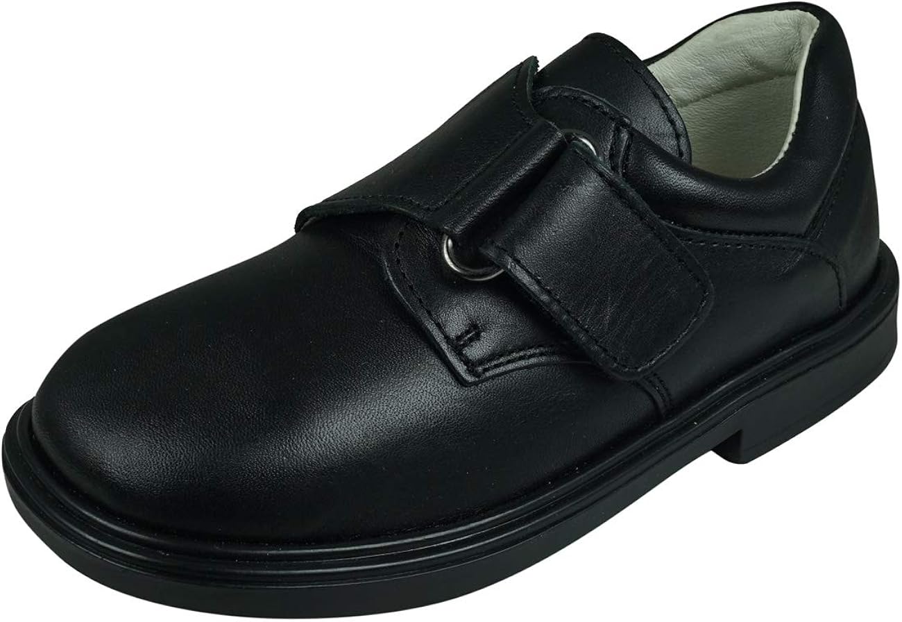 Cool Boys James Leather School Shoes Hook and Loop Derby Amazon.co.uk Shoes & Bags
