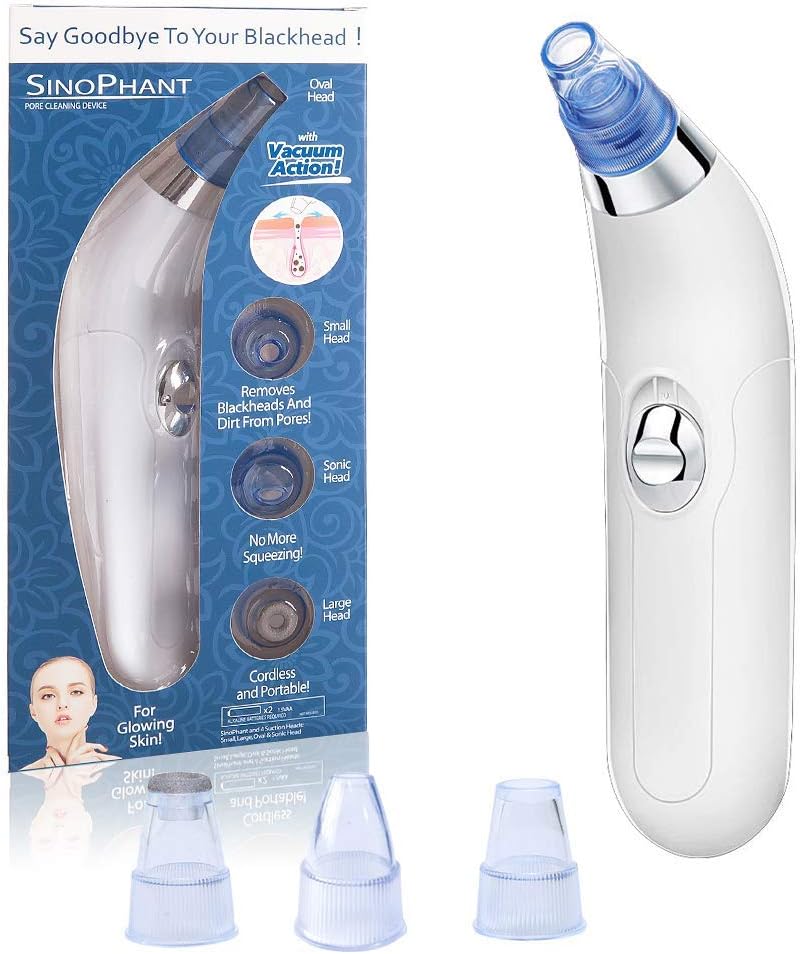 SINOPHANT Blackhead Remover Blackhead Vacuum - Pore Vacuum Cleaner Electric Suction Facial Comedo Acne Extractor Tool for Women & Men (Simple packaging)