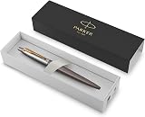 Parker Jotter XL Ballpoint Pen Grey Lacquer Gold Trims Medium Point Blue Ink view 8
