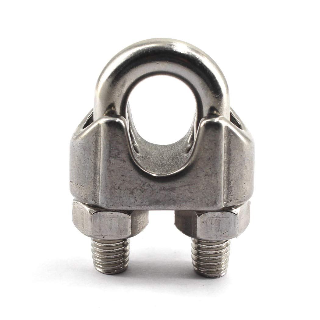 M16 Wire Rope Clip 304 Stainless Steel Cable Clamp U bolt Fastener (Pack of 1)