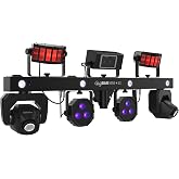 CHAUVET DJ GigBAR Move + ILS DJ Lighting System, All-in-One Party &amp; Stage Lights with Moving Heads, Derby Lights, Wash Lights, Laser &amp; Strobe, Tripod, RF Remote &amp; Carry Bags