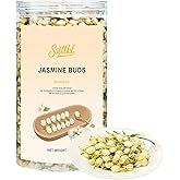 Premium Dried Jasmine Flowers for Tea (3.52oz/100g) - Non-GMO Loose Leaf - Fragrant Edible Jasmine Buds, No Additives, Caffeine-Fre