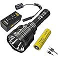 Nitecore P30i i-Generation High Output Searchlight - 2000 Lumen, 1000 Meter, with Eco-Sensa TypeC USB Cable & RSW2i Remote Pressure Switch (Original Package Only)