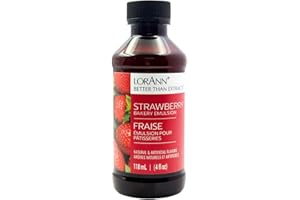 LorAnn Strawberry Emulsion, No Added Color, 4 ounce bottle