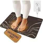 GAYA Grounding Mat for Feet, Sleep &amp; Pain Relief, 24x16 Earthing Mat | 15ft cord with 100K Ohm safety resistor, 3-layer conductive carbon build, non-slip base, for bed, desk or couch