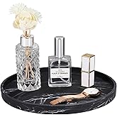 Emibele Vanity Tray, Resin Round Tray Decorative Storage Organizer for Bathroom Toilet Tank Bedroom Kitchen Countertop, Jewel
