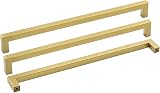 Goldenwarm 30Pack Brass Cupboard Handles Gold Drawer Pulls 458mm Center view 1