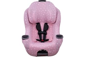 JYOKO Kids Cover Liner for car seat Compatible with Graco Extend2fit + Cover Reducer 100% Cotton Made (Pink Sparkles)