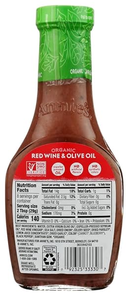 ANNIES HOMEGROWN DRSSNG WINE OLIVE OIL ORG