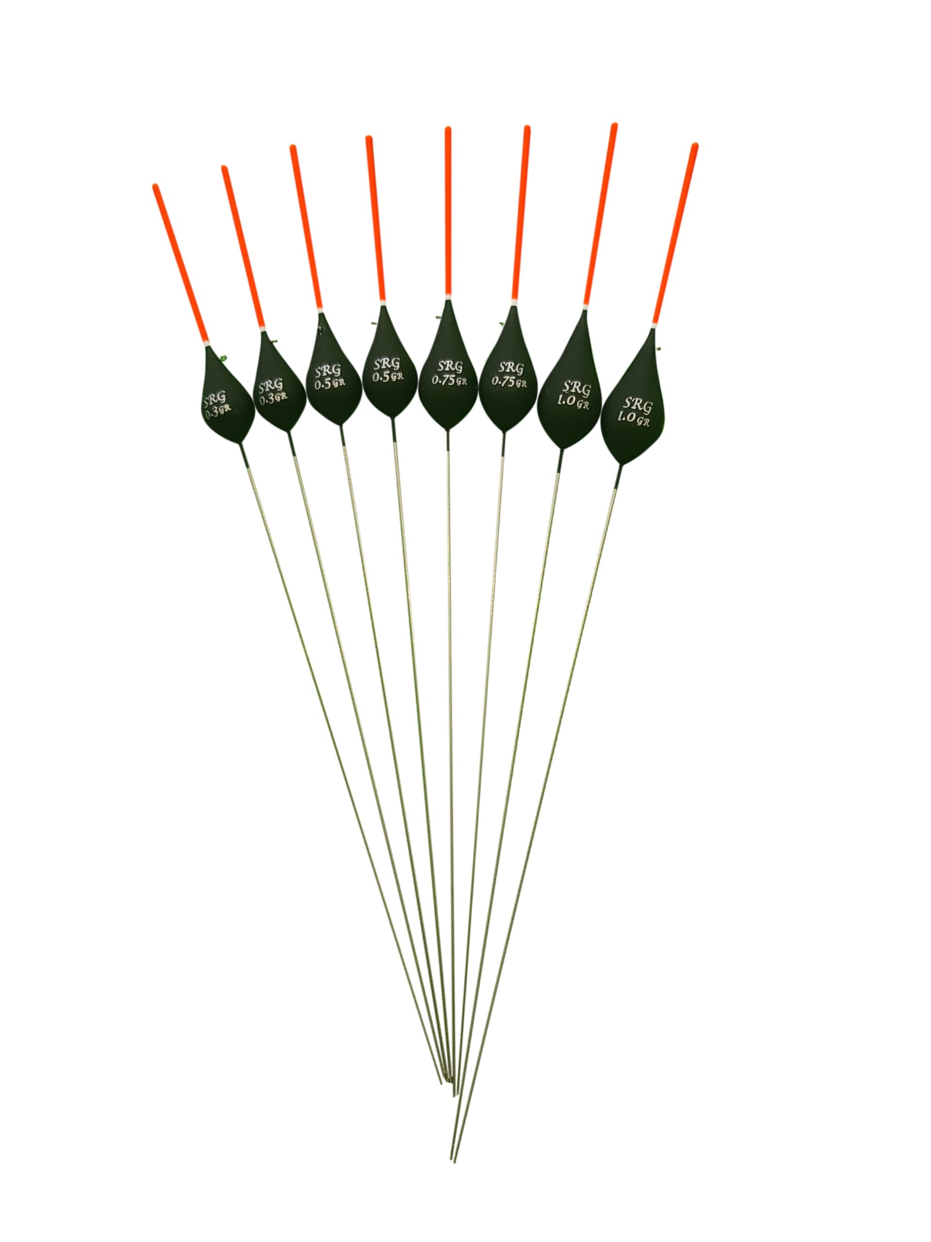 SRG Pole Floats 8 x Assorted Pole Floats (Pack 331R8)