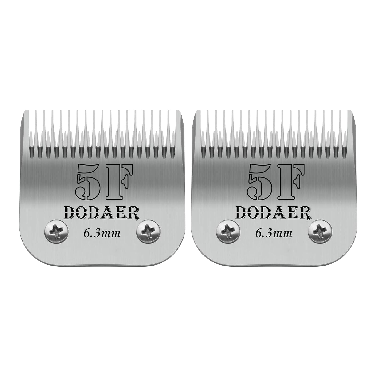 2 Pack 5F Detachable Pet Dog Grooming Ceramic Blades,Compatible with Heiniger,Andis,Oster A5,Wahl KM-10 Series,Size 5F Blade 1/4-Inch 6.3MM Cut Length
