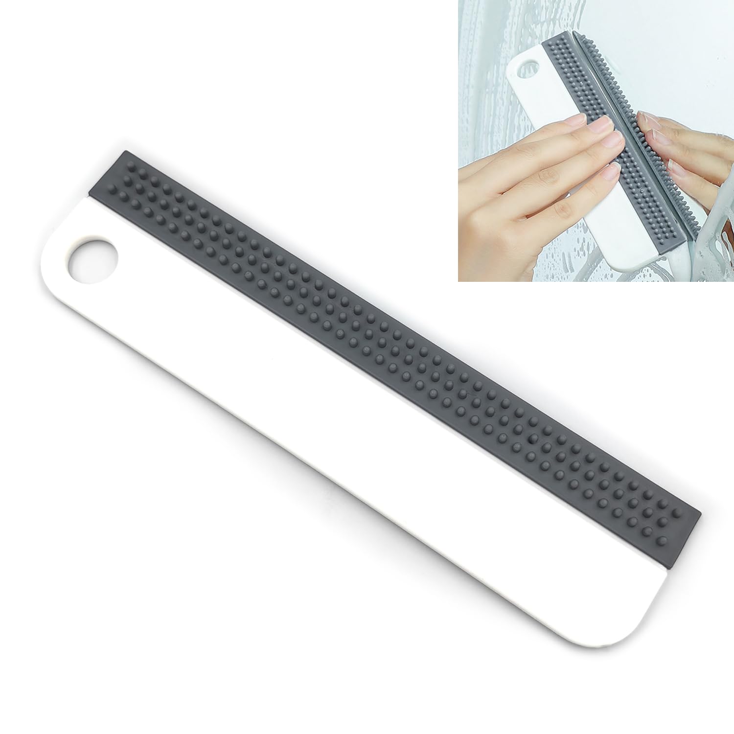 Photo 1 of All-Purpose Mini Soft Rubber Window Squeegee Window Scrubber Scraper Glass Cleaning Squeegee Tool for Glass,Shower Door,Mirrors,Bathroom,Kitchen Countertops,Car Windshield (1)